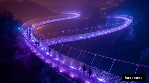 美しい夜景の橋