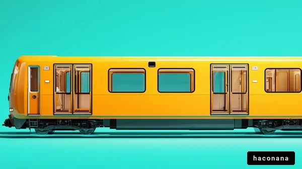 鮮やかな黄色の電車