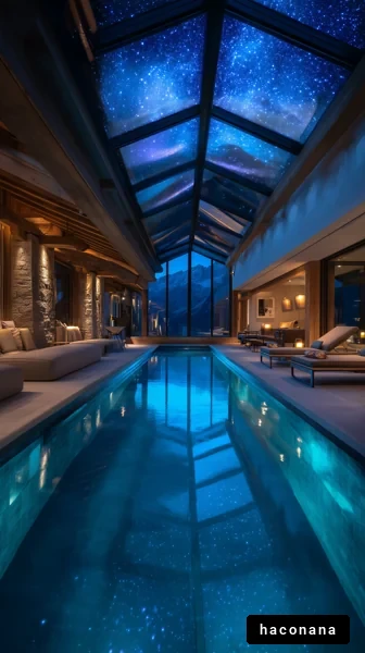 星空の見えるプール