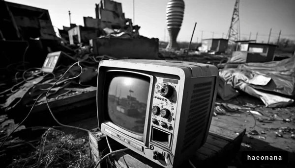 廃棄物の中の古いテレビ