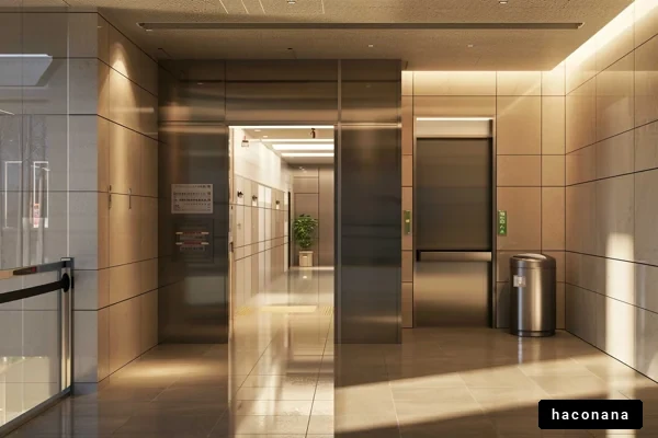 モダンなビルのエントランス