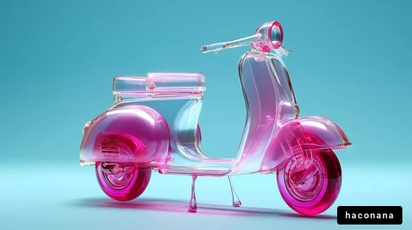 透明感のあるスクーター