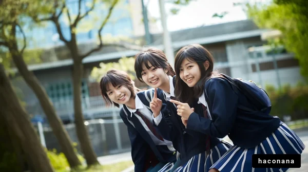 高校生の楽しそうな笑顔