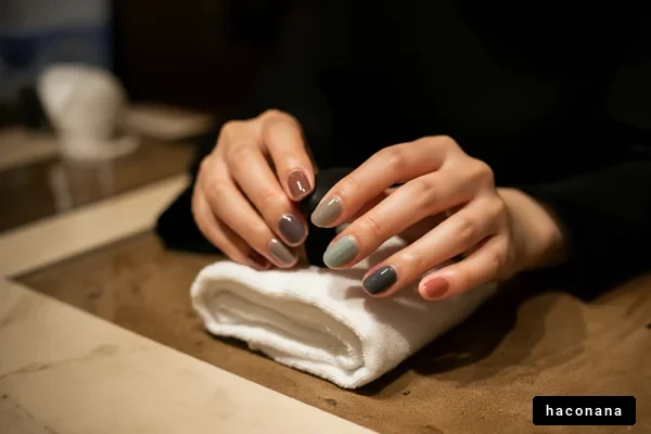 ネイルケアの美しい手元