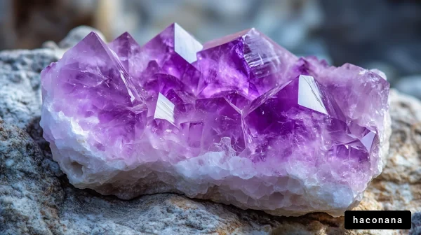 美しいアメジストの結晶