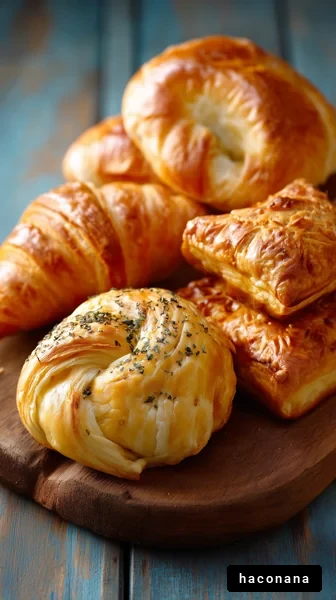 焼きたてのペストリーとパン