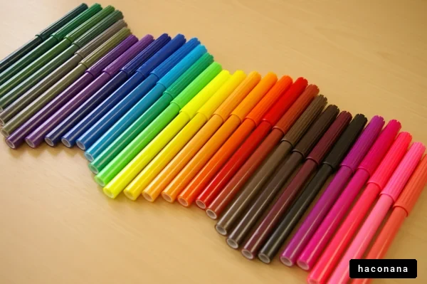 色とりどりのペン