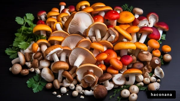 色とりどりのきのこ盛り合わせ