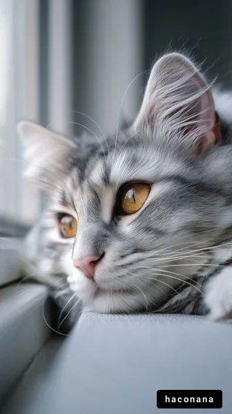 窓辺でくつろぐ猫