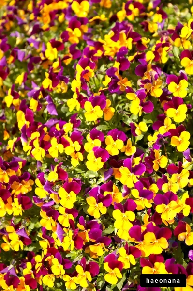 色とりどりの花の壁