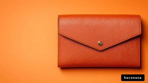 オレンジの財布と背景