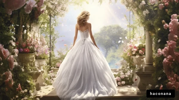 花に囲まれた美しい人