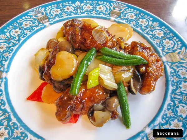 美味しい中華料理の盛り付け