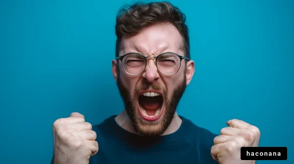 激怒した男性の表情