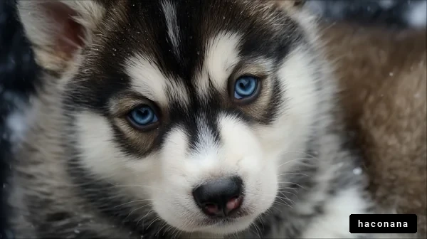 可愛いハスキーの子犬