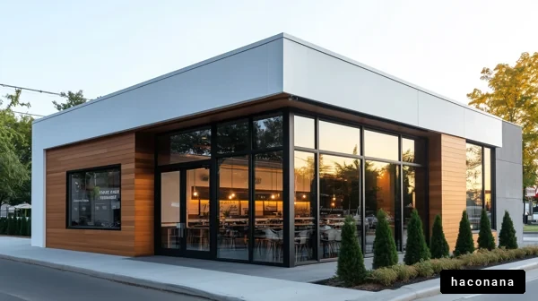 モダンなカフェの外観