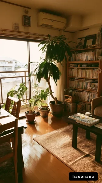 温かみのあるリビングの風景