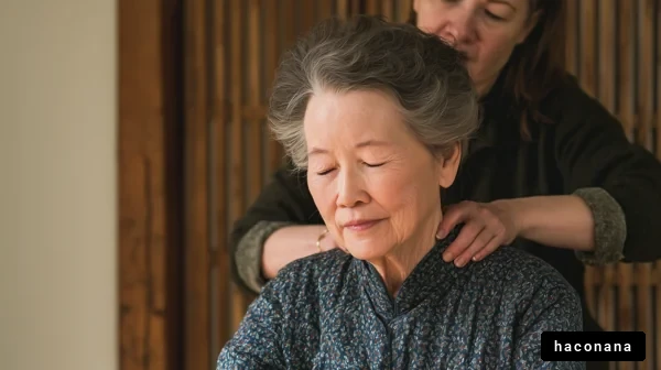 マッサージを受ける女性