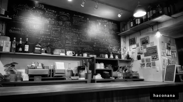 カフェのカウンター風景