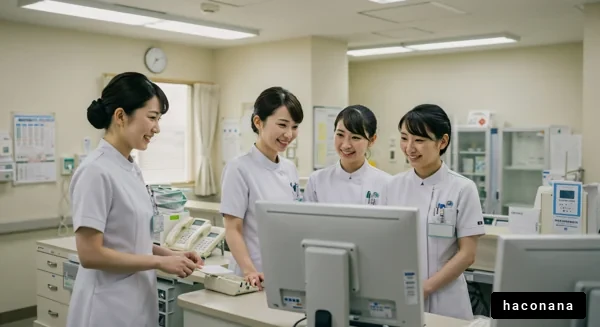 看護師の明るい職場風景
