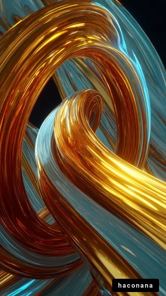 流れる光沢の抽象アート