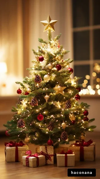 クリスマスツリーと贈り物