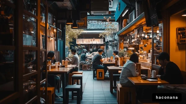 賑わう飲食店の風景