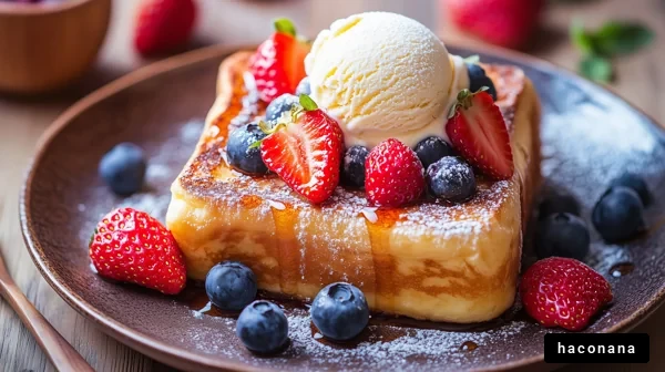 フルーツたっぷりのトースト