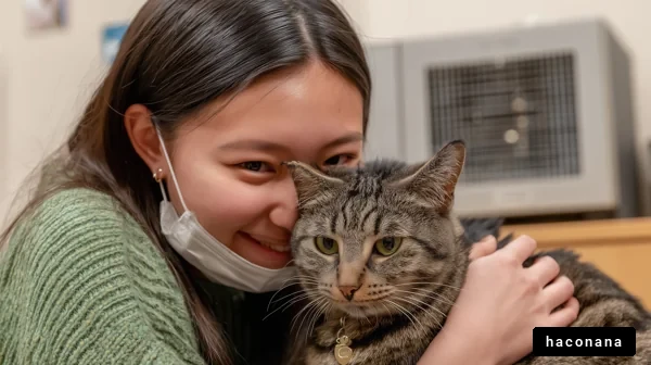 猫と少女のふれあい