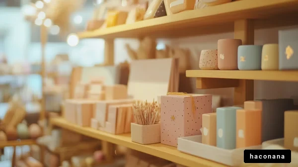 賑やかな雑貨店の風景