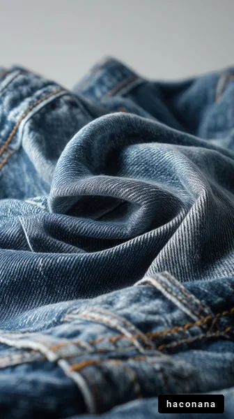 デニム生地のクローズアップ