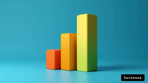 カラフルな棒グラフの画像