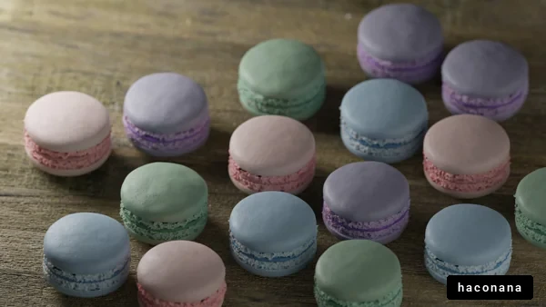 カラフルなマカロンの盛り合わせ