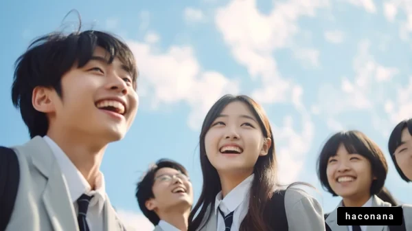 笑顔の学生たち