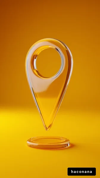 透明な地図マーカーのアート