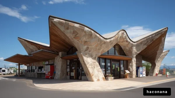 ユニークな形の建物