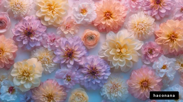 色とりどりの花々