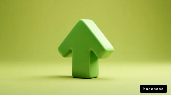 シンプルな緑色の矢印