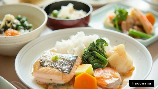 健康的な和食の昼食