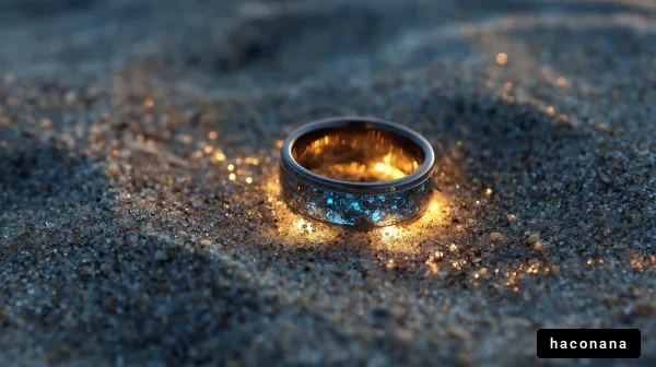 砂の中の美しいリング