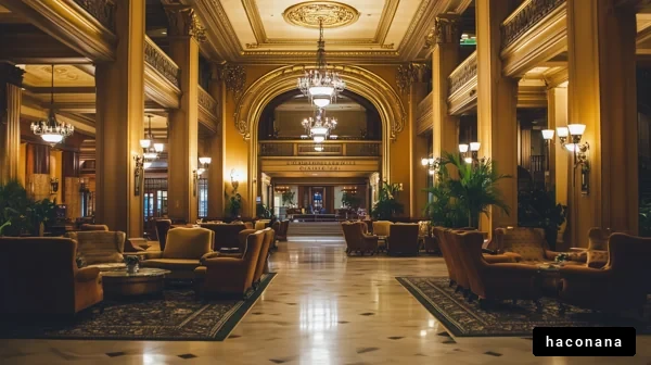 高級ホテルのロビー風景