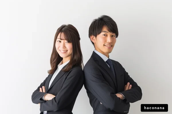 ビジネスシーンの男女