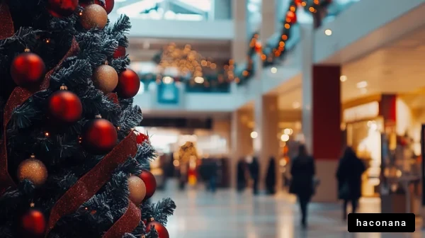 クリスマスのショッピングモール