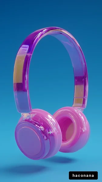 カラフルなヘッドフォン