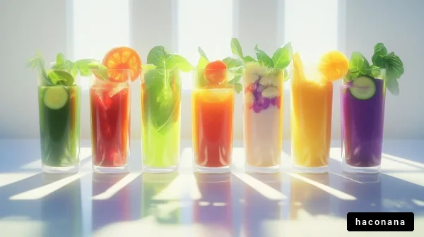 色とりどりのドリンク