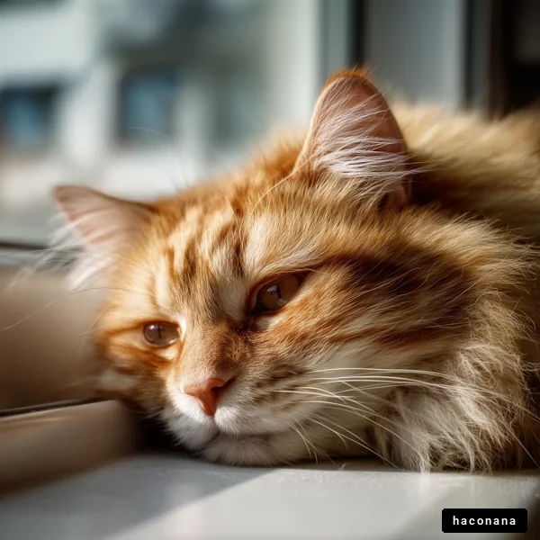 窓辺でくつろぐ猫