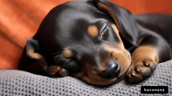 かわいい子犬が寝ている