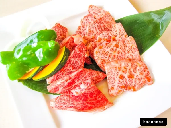 美味しい和牛の盛り合わせ