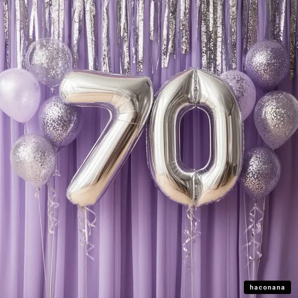 70歳を祝うバースデーデコレーション