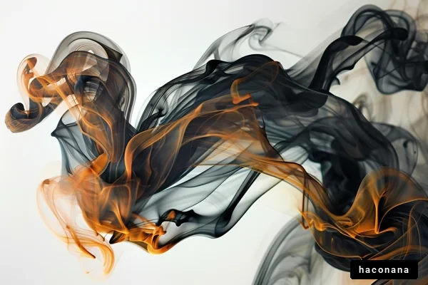 流れる煙の美しい模様